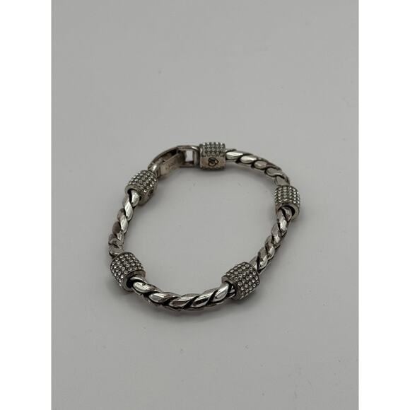 Brighton Meridian Silver Barrel Crystals Bracelet - Picture 4 of 4
